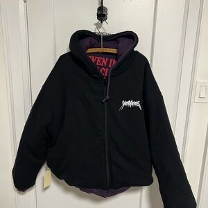 Vetements TFD/11 Inch Gun Club Black/Purple Zip Up Hoodie